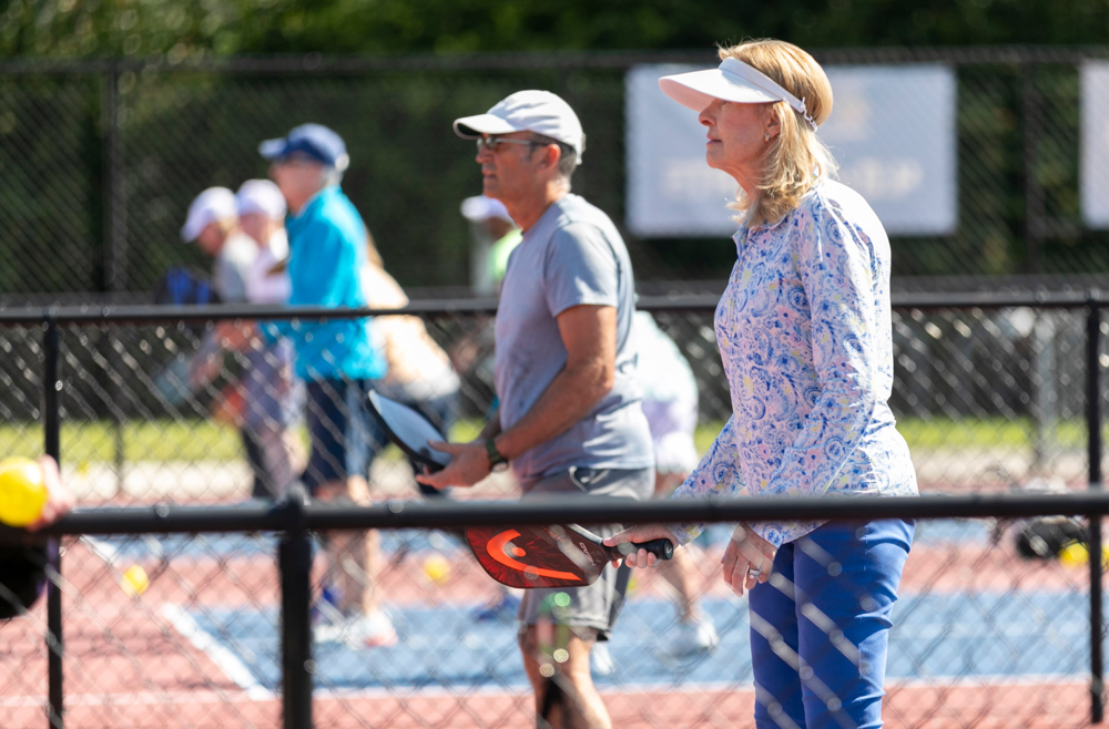 Guests at Penn Medicine’s event in Naples, Florida, play pickleball